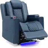COMHOMA - Elektrische Relaxstoel - Met LED Licht en Verstelbaar - Blauw