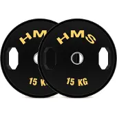 HMS Rubber coated gewichtsschijf TOG15 Olimpijski | Maat 2x15 kg