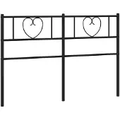 vidaXL Vervangend hoofdbord 140 cm metaal zwart