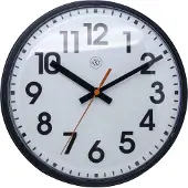 Nextime nXt Peter – Wandklok – 26 cm – Plastic – Zwart – Stil
