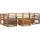 vidaXL Buiten bank set 7 st Naturel Massief Acacia Hout