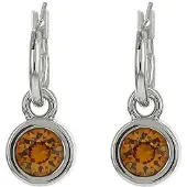 Biba Oorhangers zilver met steen Topaz