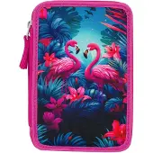 Baagl Luxe Etui - Pennenzak Flamingo 3-ritsen