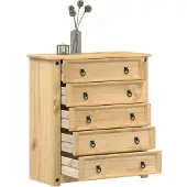 vidaXL Ladekast Corona 80x40x89 cm massief grenenhout