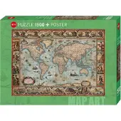 Heye Willem Blaeu World - Puzzel 1500 st. - 80 x 60 cm