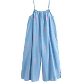 Next Overall blauw denim / rosa