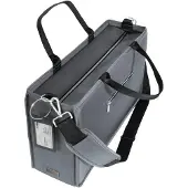 Sigel Laptoptas Desk Sharing Bag Premium L, voor laptops tot 17,3″, 2 grote en 5 kleine vakken, handgrepen, schouderriem, RPET, donkergrijs