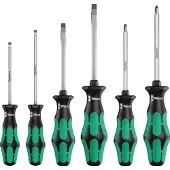 Wera 6-Delige Sleuf/Pozidriv Laserpunt Hexagonale Blade Schroevendraaierset