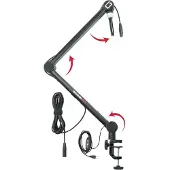 Gator Frameworks GFWMICBCBM4000 Pro Desktop Broadcast/Podcast Microphone Boom Stand