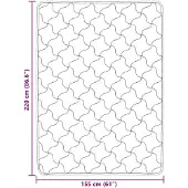 vidaXL Winter Duvet Roze 155 x 220 cm Microvezel en Teddy fleece