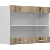 Vicco R-Line Glazen keukenkast – 80 cm Artisanaal eiken