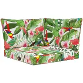 vidaXL - Buitenbankkussen - Polyester - kleurrijk - 68,5 - x - 68,5 - cm