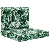 vidaXL Buitenbankkussen Polyester Bladpatroon 60 x 60 cm Bladpatroon