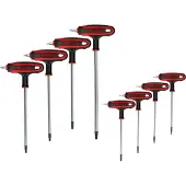 Ks Tools 151.8165, L-vormige Torx-sleutel, metalen, chroom-vanadiumstaal, 700 g, 8 stuks
