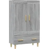 vidaXL Hoge kast 70x31x115 cm bewerkt hout grijs sonoma eikenkleurig