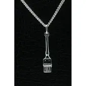 MOOYE ® - Collectie Zilveren Kwast ketting hanger - middel
