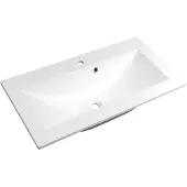 Sapho Yukon Gekweekte Marmeren Wastafel 70x45cm, wit
