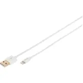 Digitus DB-600106-010-W, Datakabel en oplaadkabel, Apple Lightning - USB-A, 1,0 meter