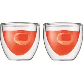 Bodum Pavina dubbelwandig glas - 0,08 liter - 2 stuks