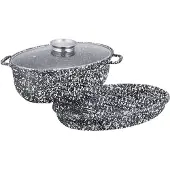 Klausberg KB-7367 Braadpan - met deksel - 8L - gietijzer
