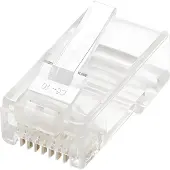 Intellinet Kabel verpakking van 100 stuks Cat6 modulaire RJ45-stekkers UTP 2-voudige klem voor gevlochten draad 100 stekkers per pot 502344