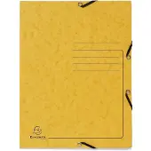 Exacompta 3-klepsmap 55409E Geel Gewafeld karton 25 Stuks