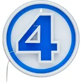 Paladone Fantastic Four Logo Neon-led Wandlamp Zilver