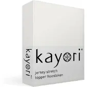 Kayori Topper Hoeslaken Shizu Offwhite (Jersey)-1-persoons (90/100 x 200/210/220 cm)