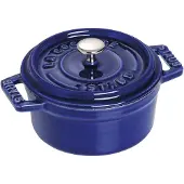Staub Cocotte en fonte émaillée ronde bleu intense - 1101091 - Fonte - Ronde - 10 cm - Bleu intense