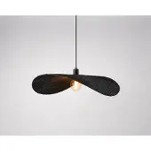 Groenovatie Bamboe Hanglamp - Handgemaakt - Zwart - 60x45 cm