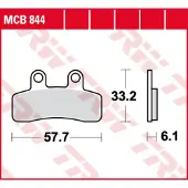 TRW MCB844 Remblokken