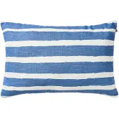 Chhatwal & Jonsson Block Stripe tuinkussen 40x60 cm Riviera blue-off white