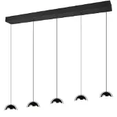 Reality 5-lichts hanglamp Senta chroom