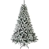 Everlands Monarch kunstkerstboom 180xø116cm | wit/met sneeuw