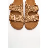 Forever & Always Milana Leer Double‑Strap Sandaal (Women)