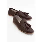Forever & Always Mona Zacht Leren Kwast Loafer Dames