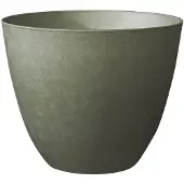 Eda Ronde bloempot Ø 40 cm - - Element - 26,2 L - Drainagesysteem - Binnen/buiten - Ø 39,4 x H 31,6 cm - Khaki
