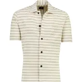 Genti Poloshirt doorknoops beige strepen Genit normale fit