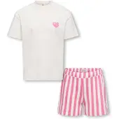 ONLY GIRLS Nachtkledij 'KOGRila' pink / wit