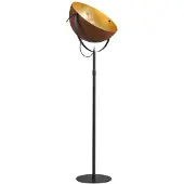 Masterlight Staanlamp Industria 180 roestbruin met goud