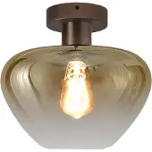 Masterlight Plafondlamp Genua Bruin Met Goud Glas Ø 29cm