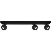 Artdelight Plafondlamp Bolero bol 3-lichts zwart