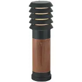 Franssen Landelijke terraslamp Selhalm 49cm zwart met hout
