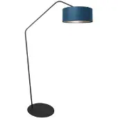 Steinhauer Vloerlamp Zig Zag Zwart Met Blauwe Kap Ø 50cm