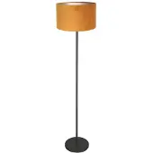 Steinhauer Zwarte Vloerlamp Noor Met Gouden Kap