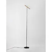 Lyora Design vloerlamp Prato zwart met mokka bruin