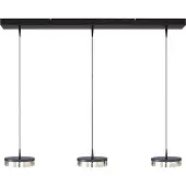 Masterlight Hanglamp Imperia 3lichts zwart nikkel 100x8cm