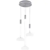 Paul Neuhaus 3-lichts hanglamp Q-Etienne metaal rond