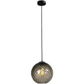 Masterlight Zwarte glazen hanglamp Baloton Ø 30cm