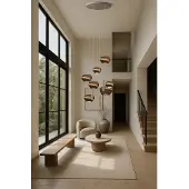 Masterlight Hanglamp Carta Trendy met Think Paper kappen - zand
